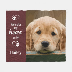 Personalisierter Hund Lover Custom Pet Foto Fleecedecke