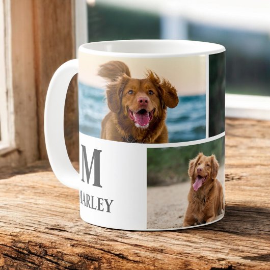 Personalisierter Hund Lover Foto Collage Pet Kaffeetasse