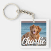 Personalisierter Hund Lover Foto Haustier Schlüsselanhänger (Vorderseite)