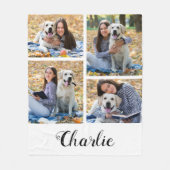 Personalisierter Hund Lover FotoCollage Fleecedecke (Vorderseite)