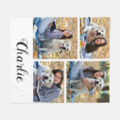 Personalisierter Hund Lover FotoCollage Fleecedecke (Vorderseite (Horizontal))
