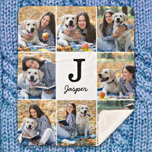 Personalisierter Hund Lover FotoCollage Sherpadecke