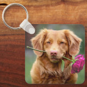 Personalisierter Hund Lover Keepake Pet Foto Schlüsselanhänger (Vorderseite)