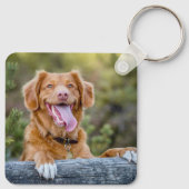 Personalisierter Hund Lover Keepake Pet Foto Schlüsselanhänger (Rückseite)