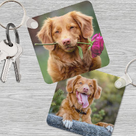 Personalisierter Hund Lover Keepake Pet Foto Schlüsselanhänger