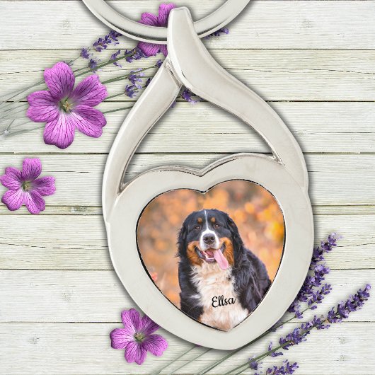 Personalisierter Hund Lover Keepake Pet Foto Schlüsselanhänger