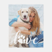 Personalisierter Hund Lover Liebe Foto drucken Fleecedecke (Vorderseite)