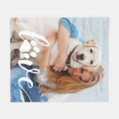 Personalisierter Hund Lover Liebe Foto drucken Fleecedecke (Vorderseite (Horizontal))
