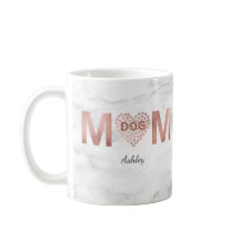 Personalisierter Hund Mama Rose Gold Paw Prints He