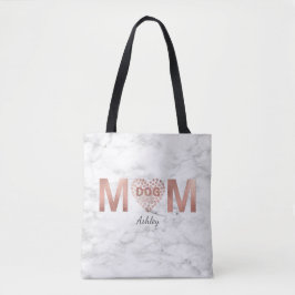 Personalisierter Hund Mama Rose Gold Paw Prints He Tasche