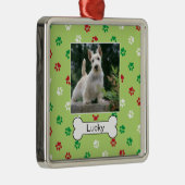 Personalisierter Hund Mini Rahmen Ornament Aus Metall (Rechts)