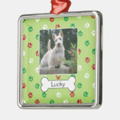 Personalisierter Hund Mini Rahmen Ornament Aus Metall (Links)