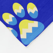 Personalisierter Hund mit blauen Paws Fleecedecke (Ecke)