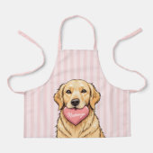 Personalisierter Hund mit rosa Herz Schürze (Vorderseite)
