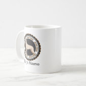 Personalisierter Hund mit viel Namen Kaffeetasse (Vorderseite Links)