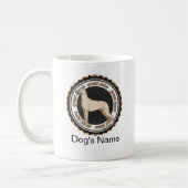Personalisierter Hund mit viel Namen Kaffeetasse (Links)