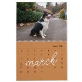 Personalisierter Hund Moderner Schriftkalender Kalender (Mär 2027)