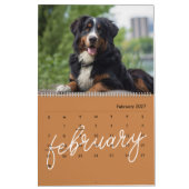 Personalisierter Hund Moderner Schriftkalender Kalender (Feb 2027)