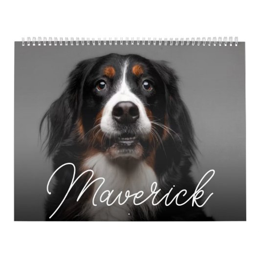 Personalisierter Hund Moderner Schriftkalender Kalender (Titelbild)