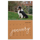 Personalisierter Hund Moderner Schriftkalender Kalender (Jan 2027)