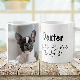 Personalisierter Hund Name mein Stolz Mein Joy-Fot Kaffeetasse