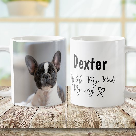 Personalisierter Hund Name mein Stolz Mein Joy-Fot Kaffeetasse