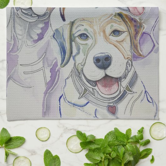 Personalisierter Hund/oder Küchentuch (Gefaltet)