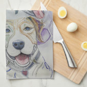 Personalisierter Hund/oder Küchentuch (Viertel Falte)