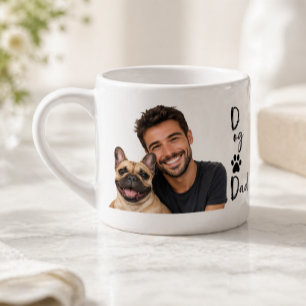 Personalisierter Hund Papa Foto-Mug Modernes Coo Espressotasse