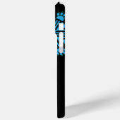 Personalisierter Hund Paw Snowflake Blue & Black Case-Mate iPhone Hülle (Rückseite / Links)