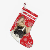 Personalisierter Hund| Pflaumengeschenk Kleiner Weihnachtsstrumpf (Vorderansicht (hängend))
