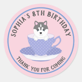 Personalisierter Hund Runder Aufkleber