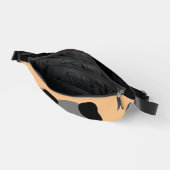 Personalisierter Hund, schwarz und weiß Bauchtasche (Offen)