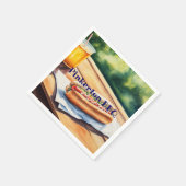 Personalisierter Hund Serviette (Ecke)