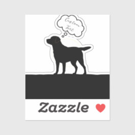 Personalisierter Hund Silhouette Notebook Aufkleber