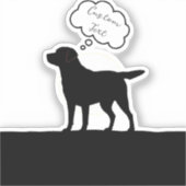 Personalisierter Hund Silhouette Notebook Aufkleber (Vorderseite)