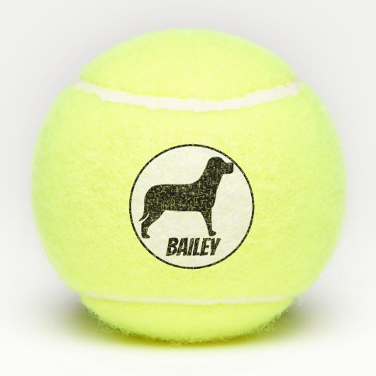 Personalisierter Hund Tennisbälle (Rückseite)