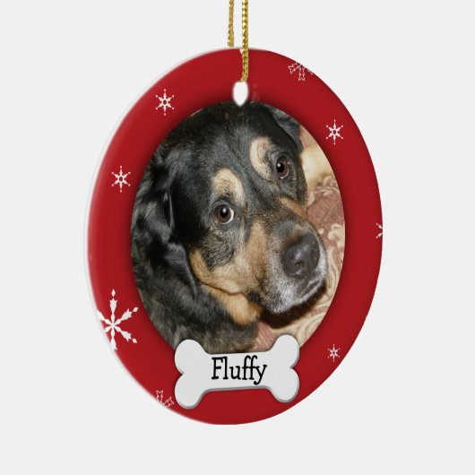 Personalisierter Hund/Tier Foto Urlaub Keramikornament (Rechts)