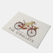 Personalisierter Hund- und Eichhörnchenspass Fußmatte (Schrägansicht)