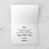 Personalisierter Hund Vater Funny Foto Happy Vathe Karte (Innenseite)