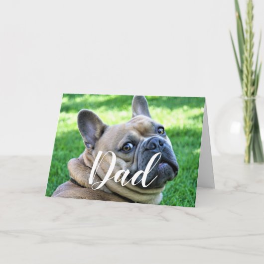 Personalisierter Hund Vater Funny Foto Happy Vathe Karte (Vorderseite)