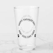 Personalisierter Hund Vater Haustier Foto Glücklic Glas (Rückseite)