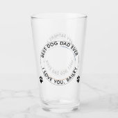 Personalisierter Hund Vater Haustier Foto Glücklic Glas (Vorderseite)