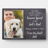 Personalisierter Hund Vater Haustier Foto Vatertag Fotoplatte (Vorderseite)