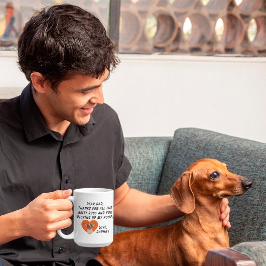 Personalisierter Hund Vater Sprichwort mit Name un Kaffeetasse