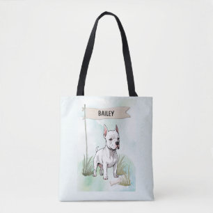 Personalisierter Hund Wasserfarbe Italienisches Wi Tasche