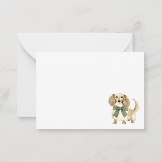 Personalisierter Hund Wasserfarbe Mitteilungskarte (Rückseite)