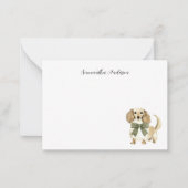 Personalisierter Hund Wasserfarbe Mitteilungskarte (Vorderseite)