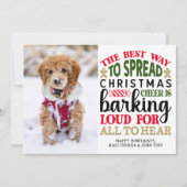 Personalisierter Hund Weihnachtsbild - kundenspezi Feiertagskarte (Vorderseite)