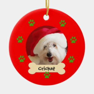 Personalisierter Hund Weihnachtsschmuck - 1 Seite